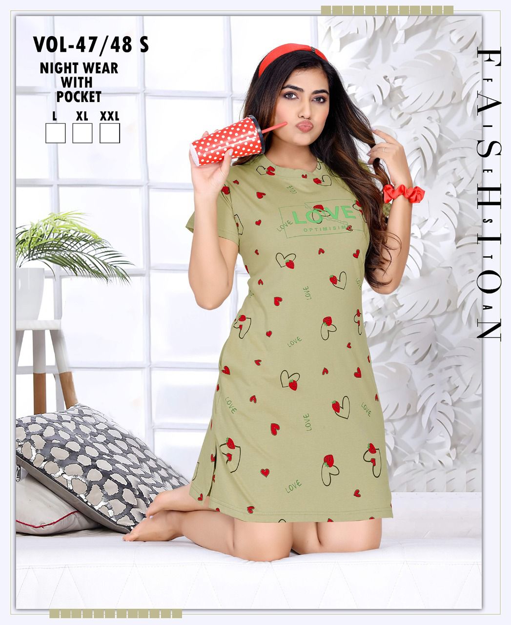 Summer Special 4748 Long Top Fancy Wear Wholesale Night Dress Collection